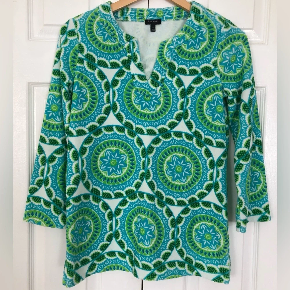 Talbots top terrycloth